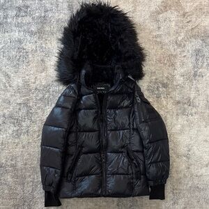 Diesel Black Puffer Jacket for Kids